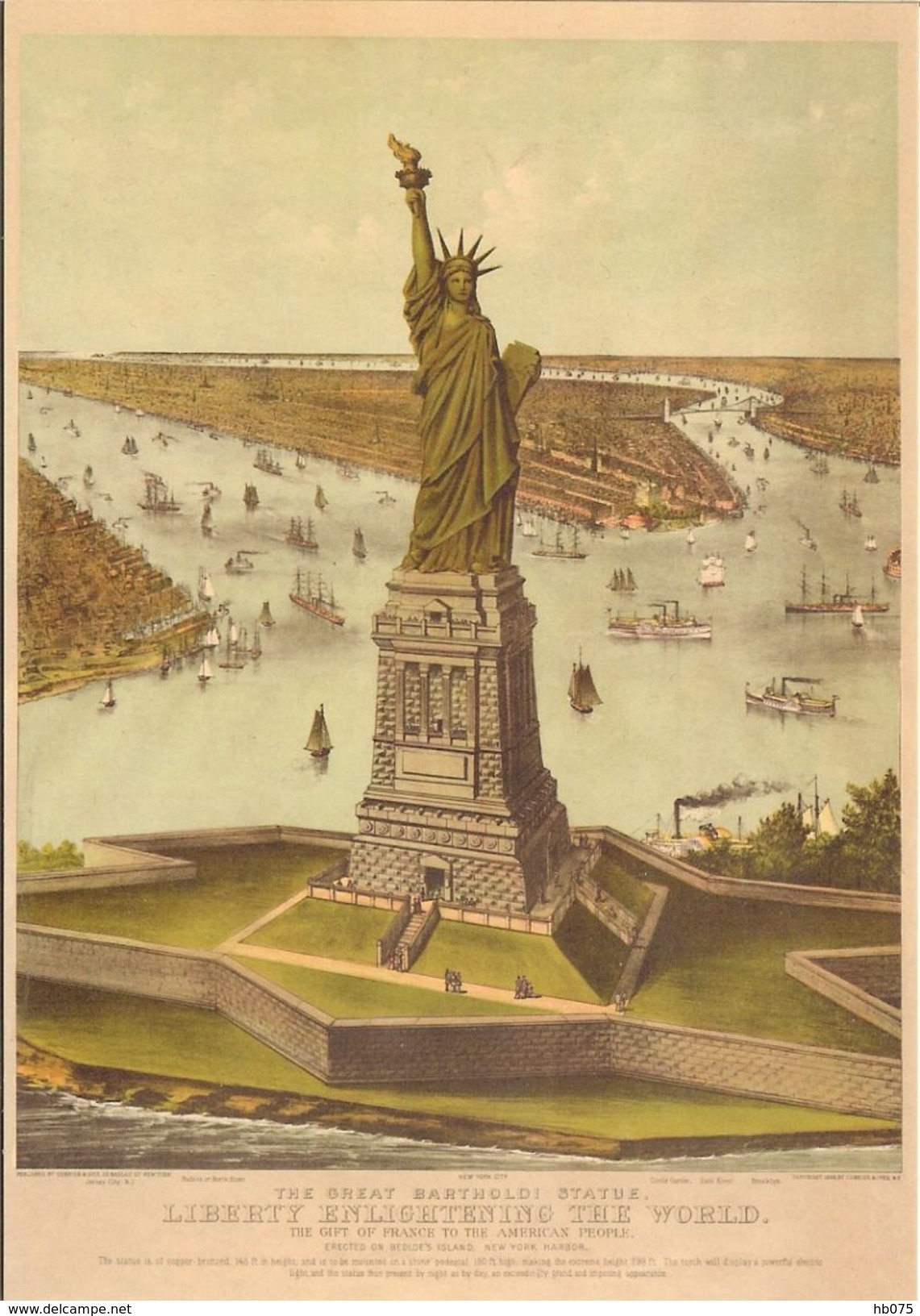 HB-P 315 FRANCE 2016 Carte Postale Pré-timbrée Neuve Statue De La Liberté Bartholdi - Départ à La Faciale ! - Autres & Non Classés