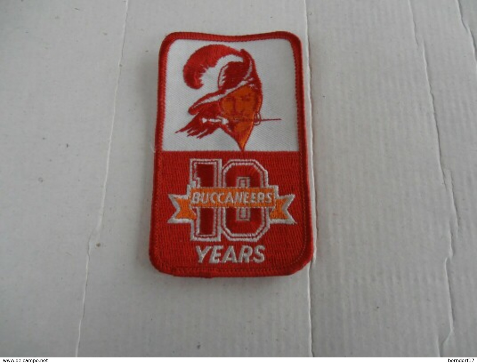 10TH BUCCANEERS ANNIVERSARY PATCH NFL TAMPA BAY - Marine