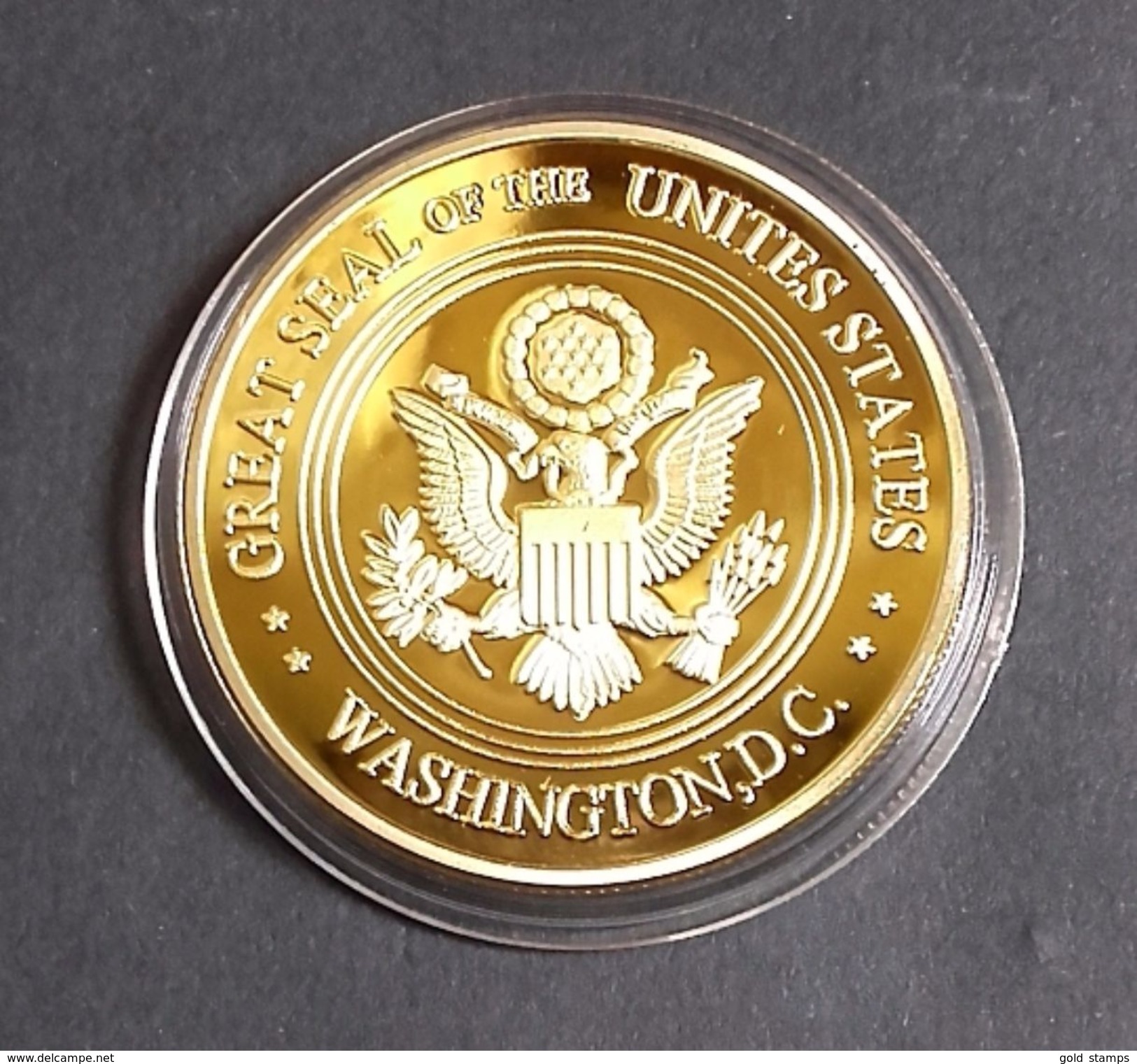 1 Pièce Plaquée OR ( GOLD Plated Coin ) - 2017 Statue Of Liberty Washington DC - Other & Unclassified