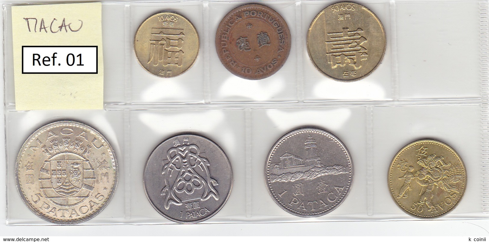 Macau - Set Of 7 Coins - Ref01 - Macao