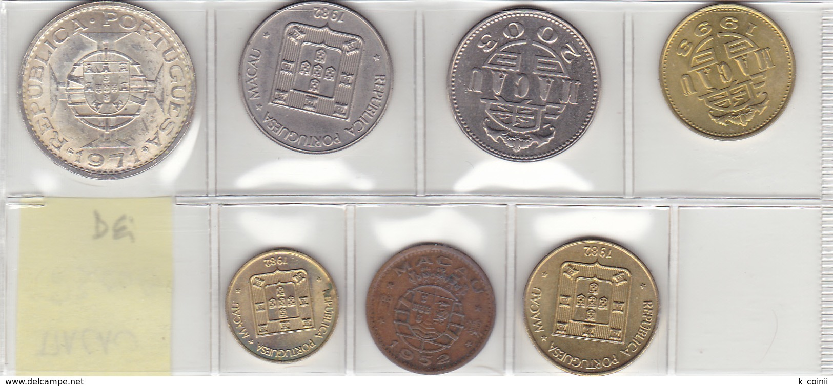 Macau - Set Of 7 Coins - Ref01 - Macao