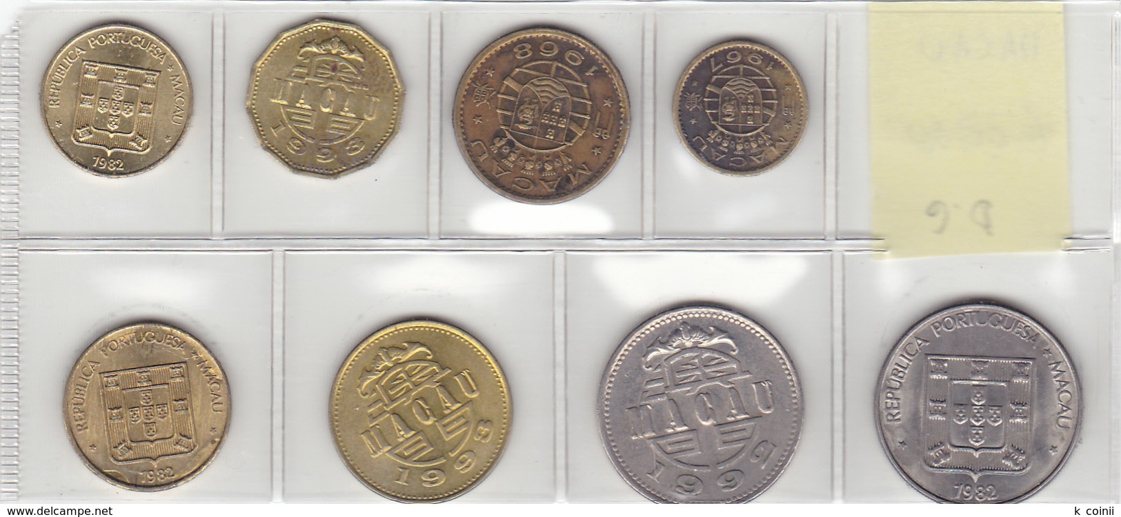 Macau - Set Of 8 Coins - Ref02 - Macao