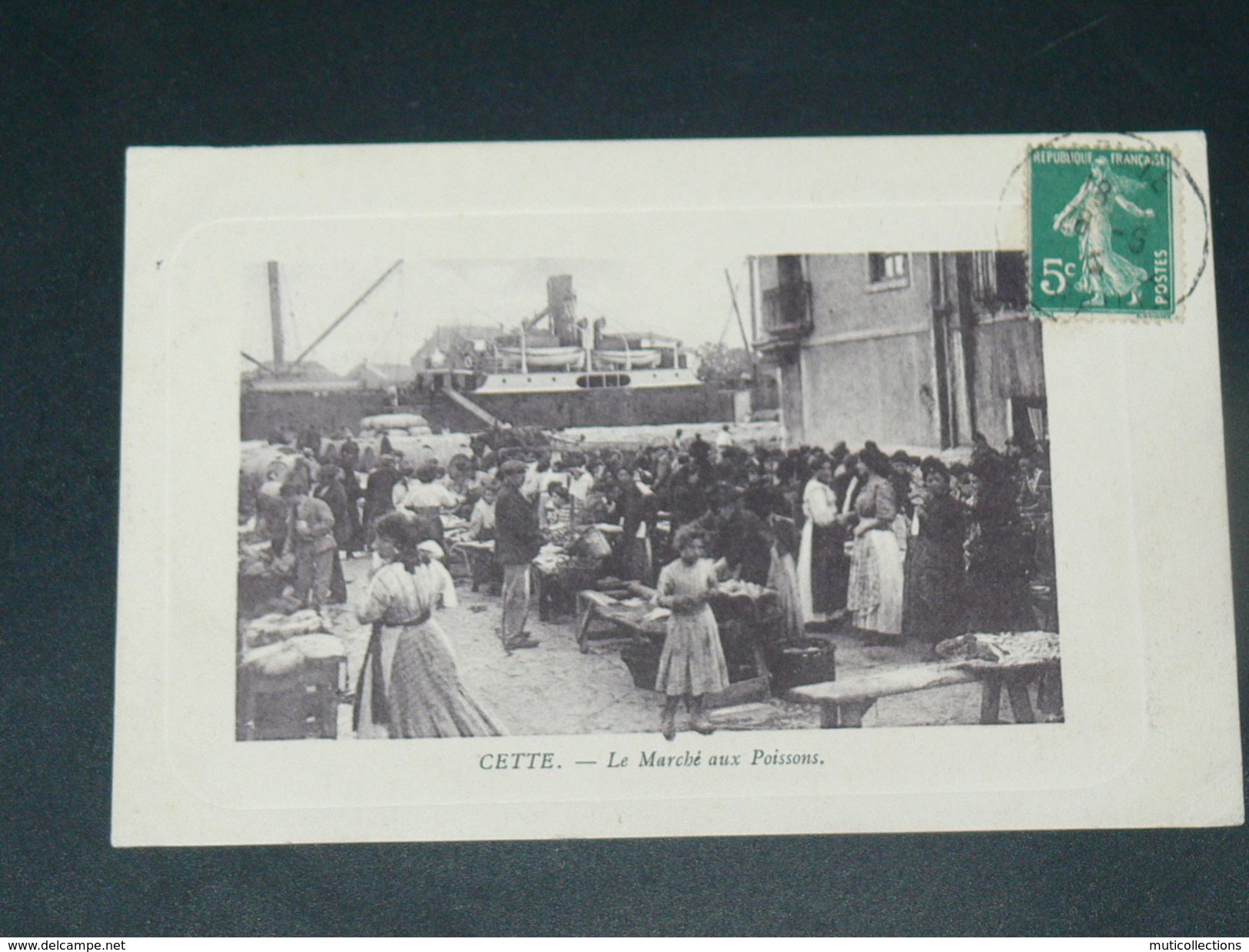 SETE  (CETTE )  1910   LE MARCHE AUX POISSONS   CIRC  EDIT - Sete (Cette)