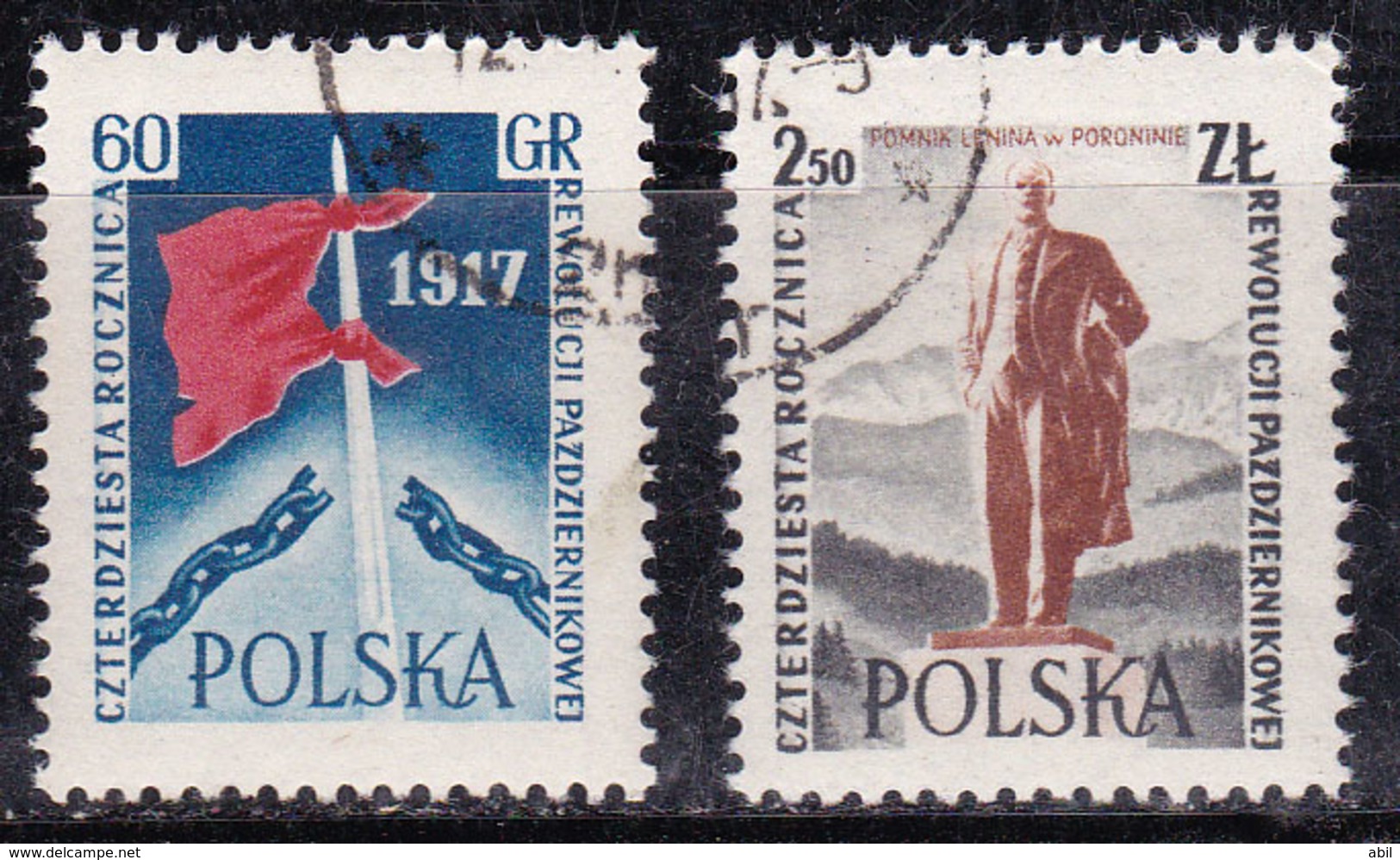 Pologne 1957 N° Y&T : 914 Et 915 Obl. - Oblitérés