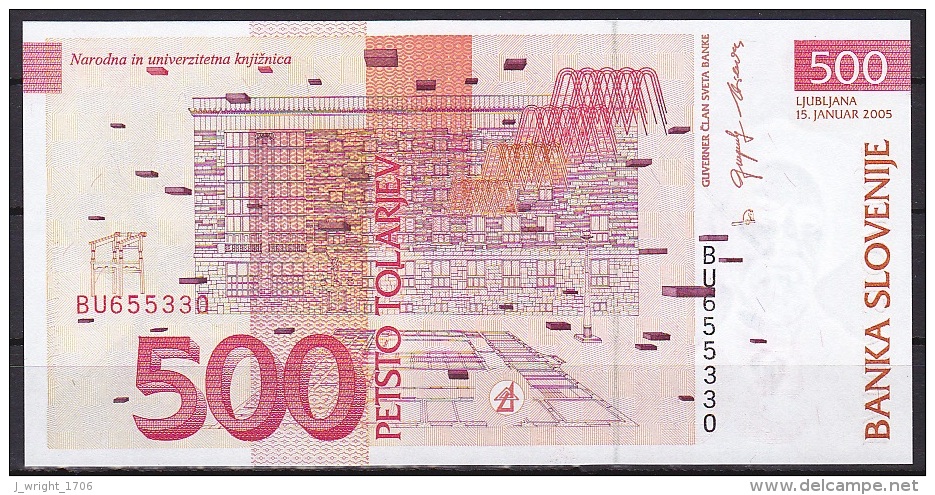 Slovenia:- 500 Tolarjev/P.16c (2005):- UNC - Slovénie