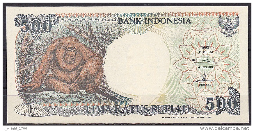 Indonesia:- 500 Rupiah/P.128h (1992/with Text Indicating 1999 Issue):- UNC - Indonesia