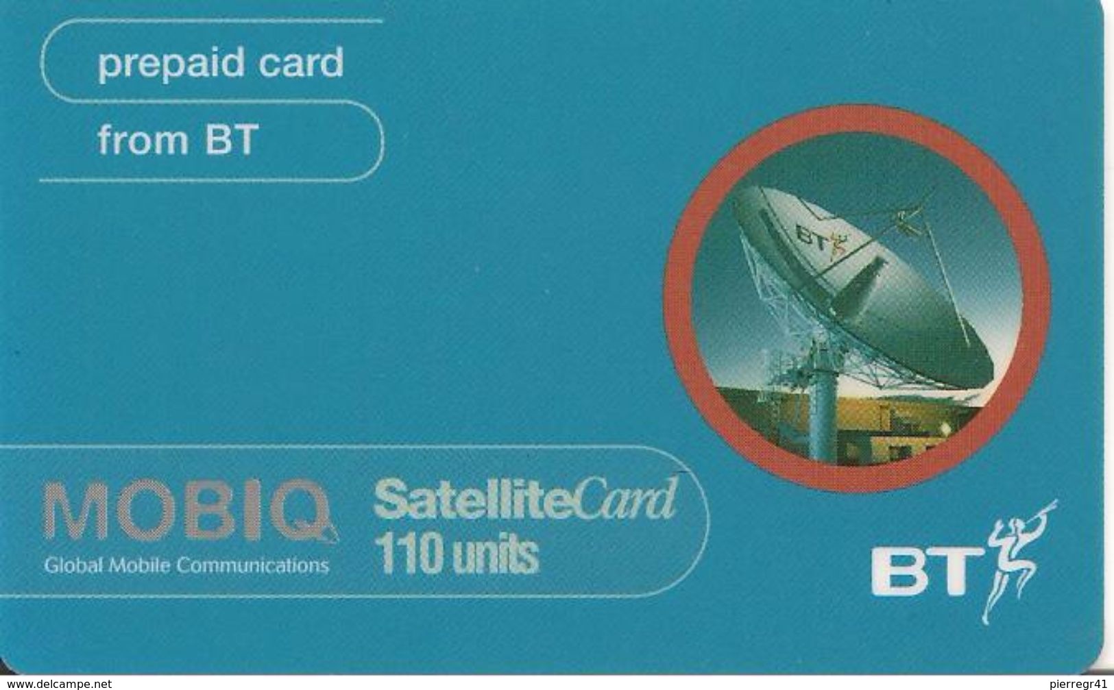 CARTE+PREPAYEE-BRITISH TELECOM-MOBIQ SATELLITECARD-110U-31/01/02-TBE-TRES RARE - Zu Identifizieren