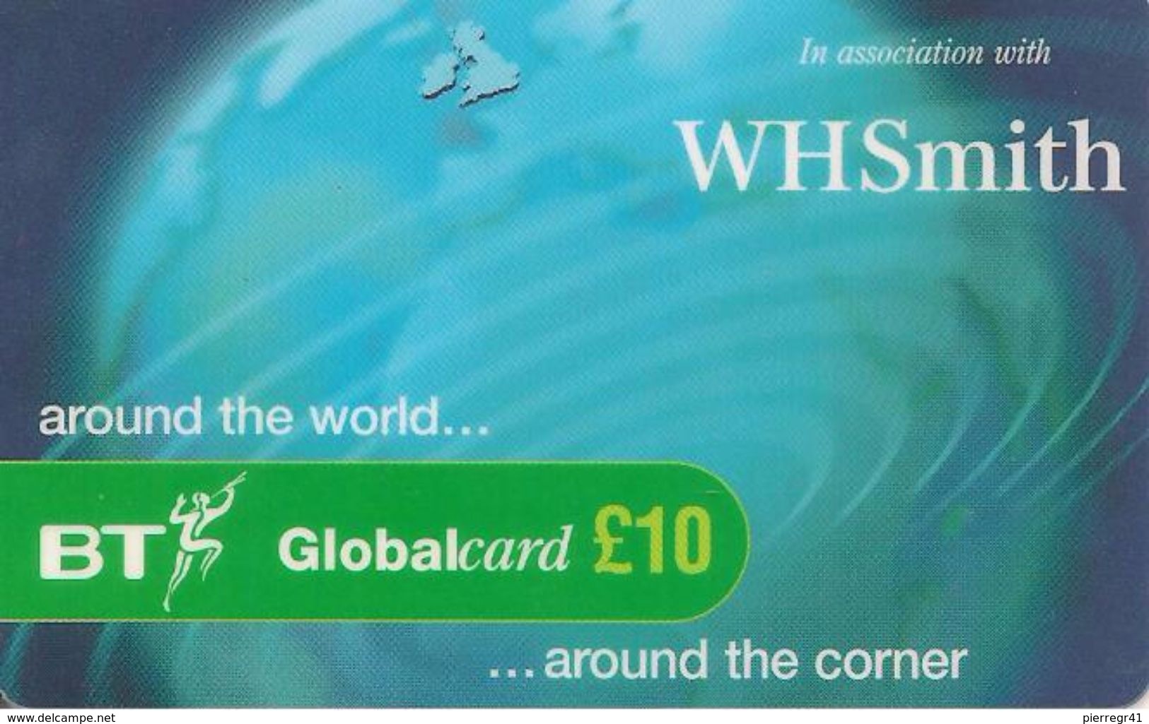 CARTE+PREPAYEE-BRITISH TELECOM-10£-GLOBALCARD-WHSMITH-30/11/01-TBE-TRES RARE - Zu Identifizieren