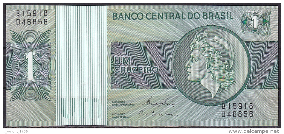 Brazil:- 1 Cruzeiro/P.191Ac (Series No. B15918):- UNC - Brésil