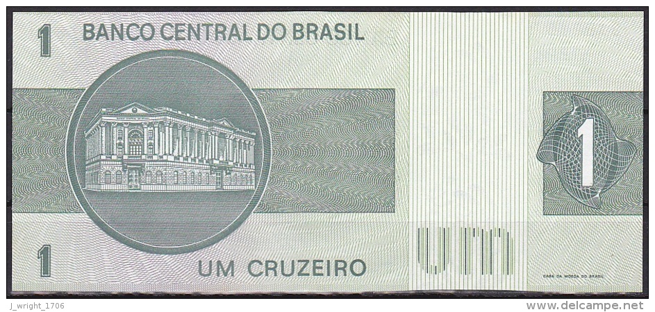 Brazil:- 1 Cruzeiro/P.191Ac (Series No. B15918):- UNC - Brésil