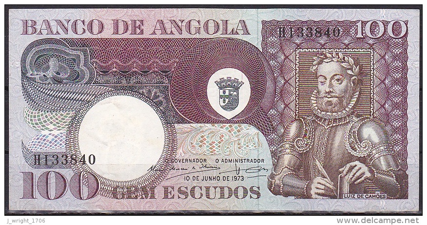 Angola:- 100 Escudos/P.106 (1973):- VF - Angola