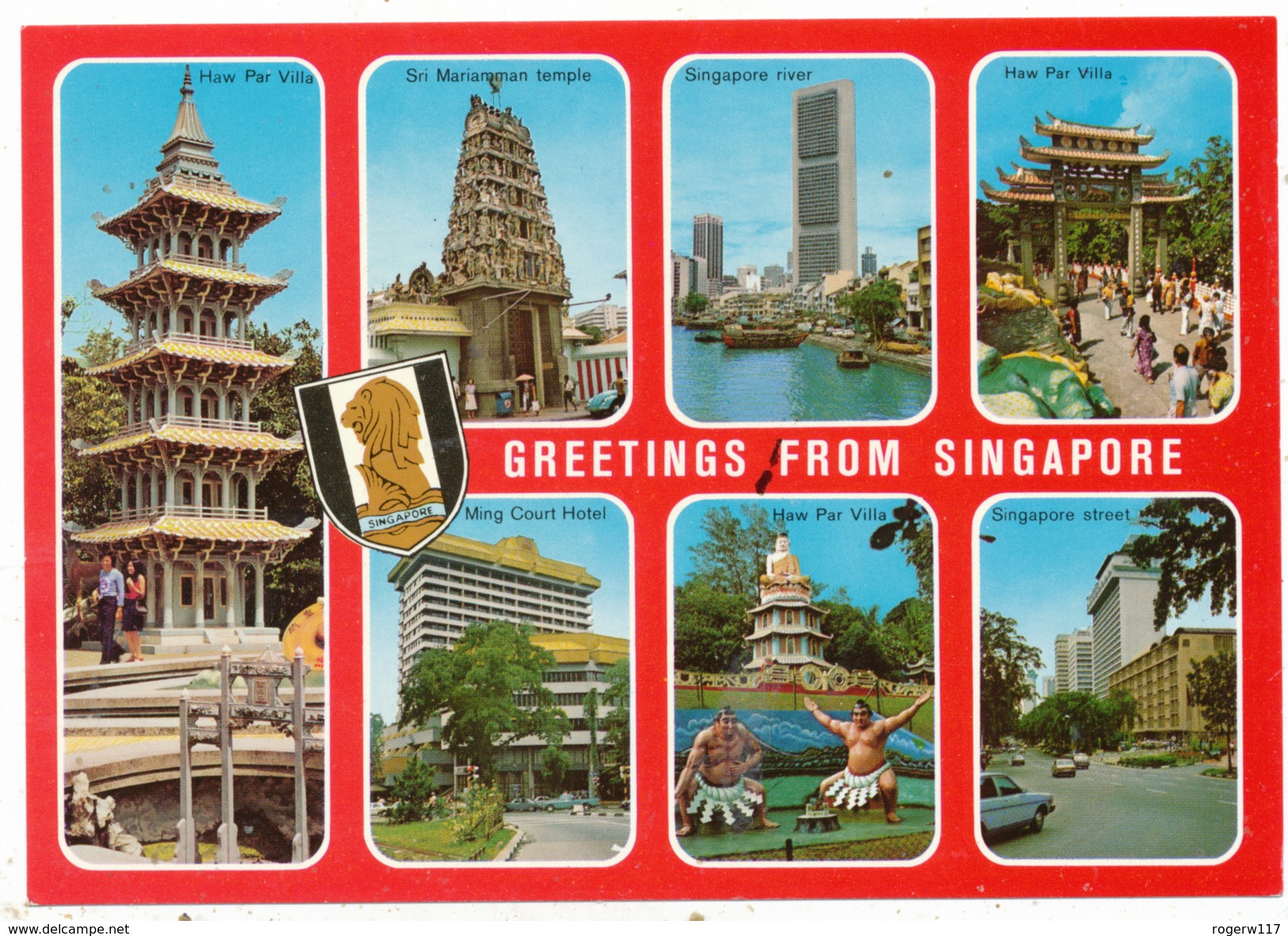 Greetings From Singapore, Multiview Postcard - Singapore