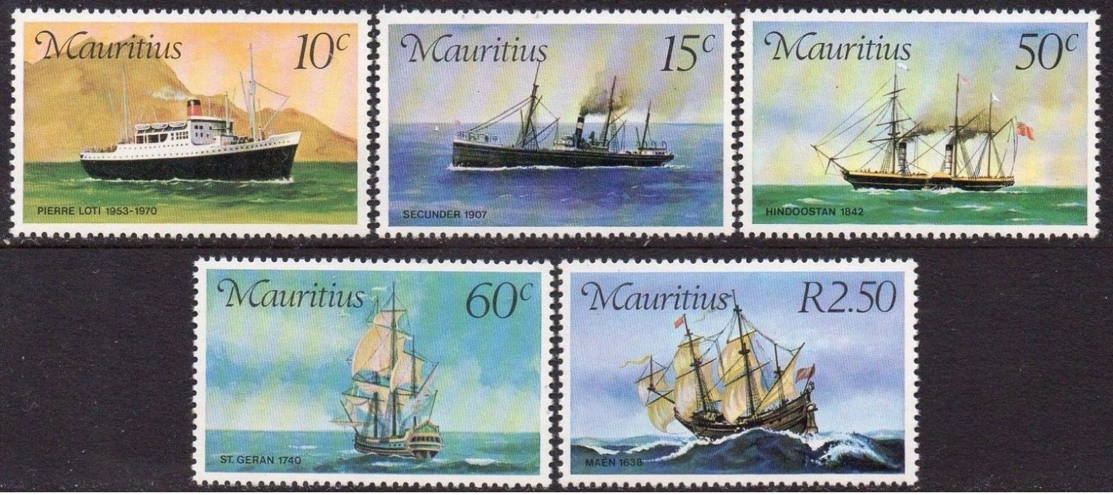 MAURITIUS 1976 Mail Carriers To Mauritius MNH - Mauritius (1968-...)