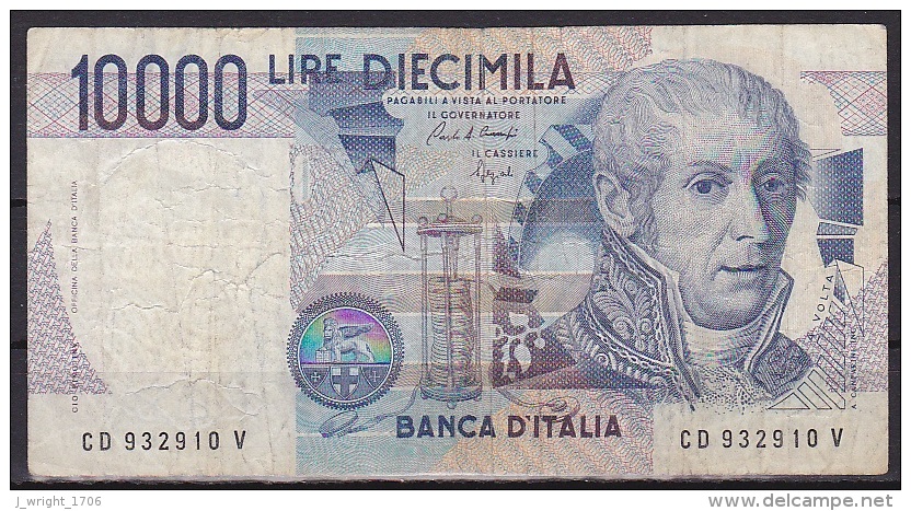 Italy:- 10,000 Lire/P.112b (Ciampi/Speziali): VG - 10000 Lire