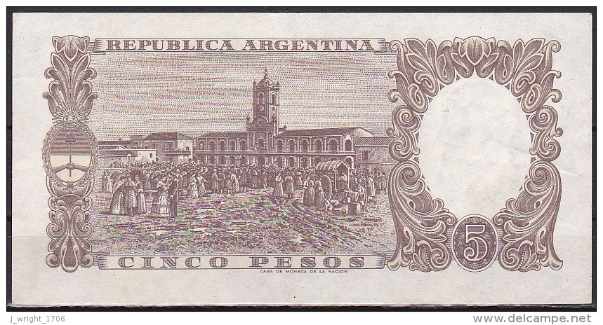 Argentina:- 5 Pesos/P.275c (Fabregas/Delfino):- VF+ - Argentine
