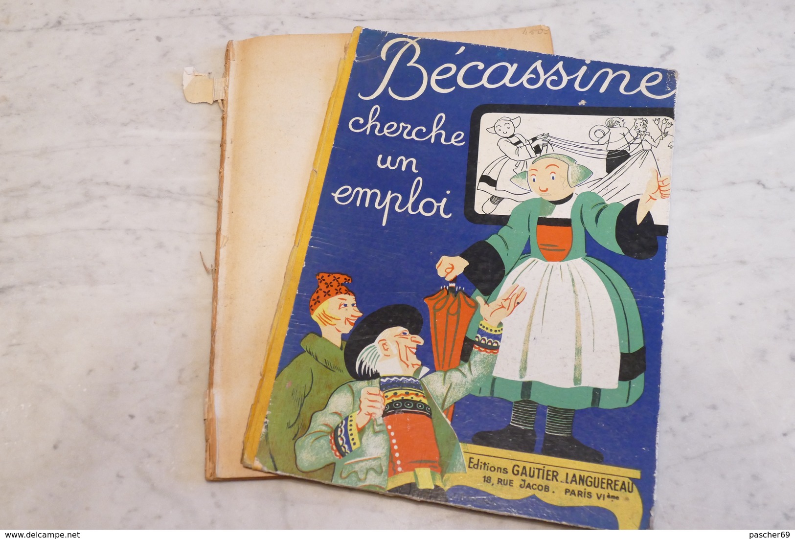 BECASSINE CHERCHE UN EMPLOI *** Année 1951 ***  / LK 30 - Bécassine