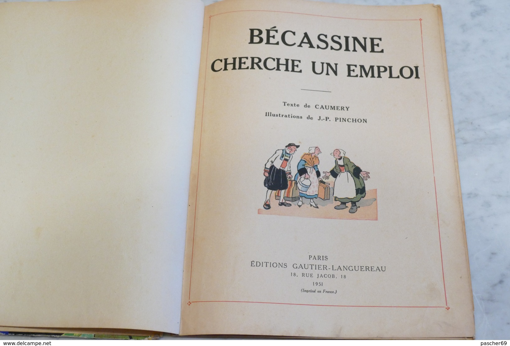 BECASSINE CHERCHE UN EMPLOI *** Année 1951 ***  / LK 30 - Bécassine