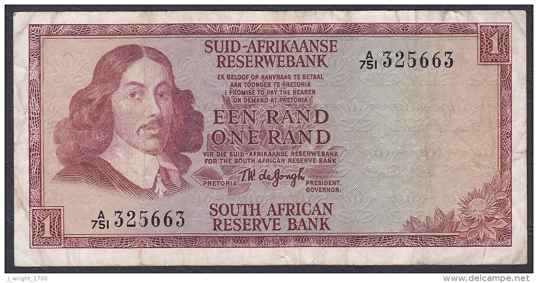 Souht Africa:- 1 Rand/P.110b (De Jongh/1966):- F - Afrique Du Sud