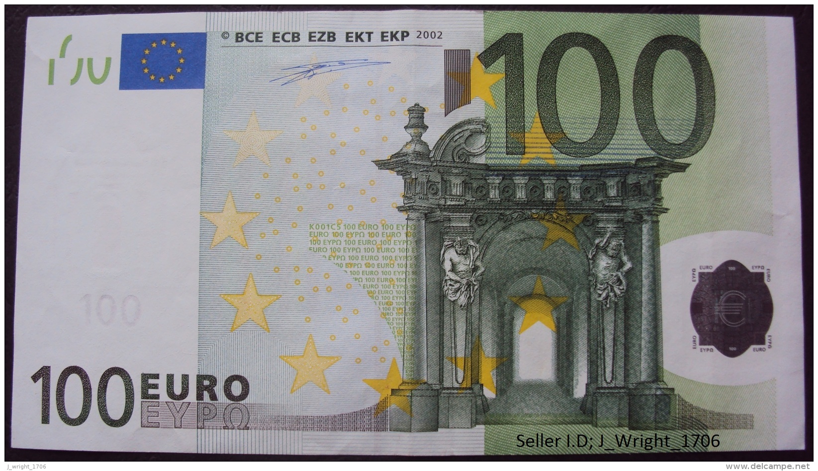 European Union:- 100 Euro/P.5t (Prefix T Ireland/Duisenberg):- EF - 100 Euro