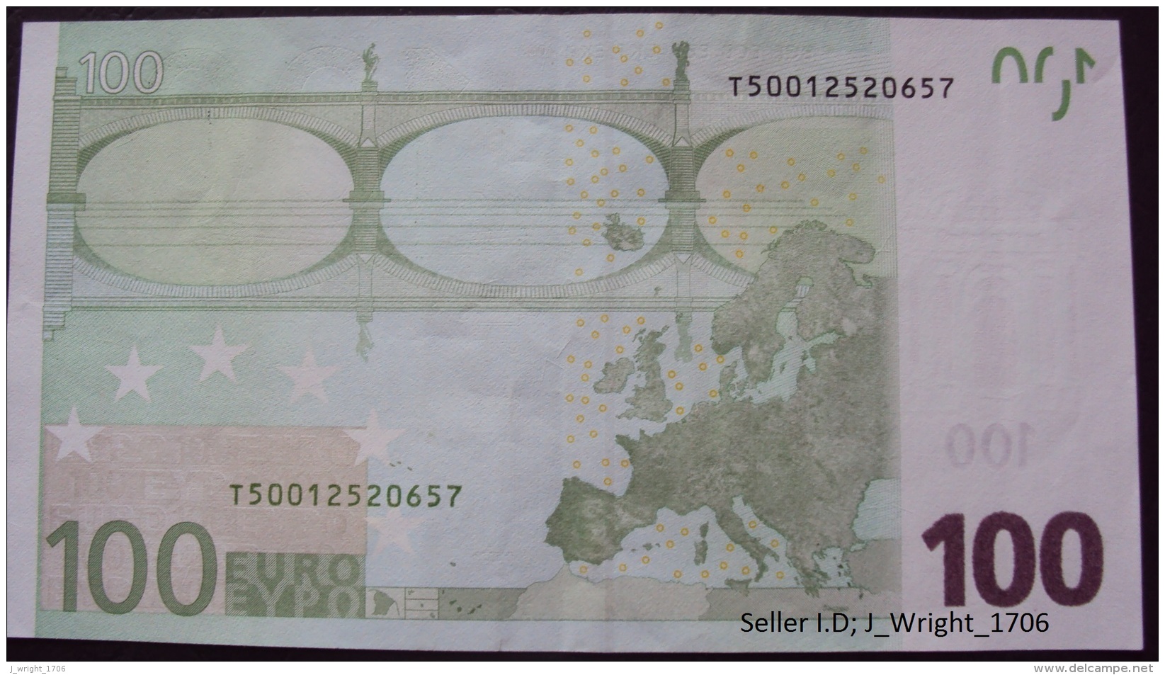 European Union:- 100 Euro/P.5t (Prefix T Ireland/Duisenberg):- EF - 100 Euro