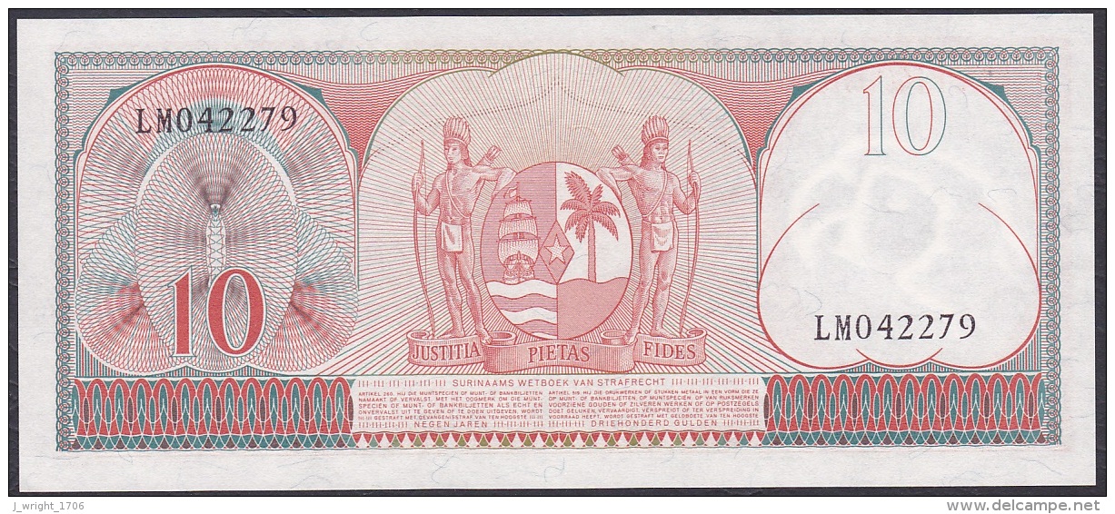 Suriname:- 10 Gulden/P.121 (1963):- UNC - Surinam