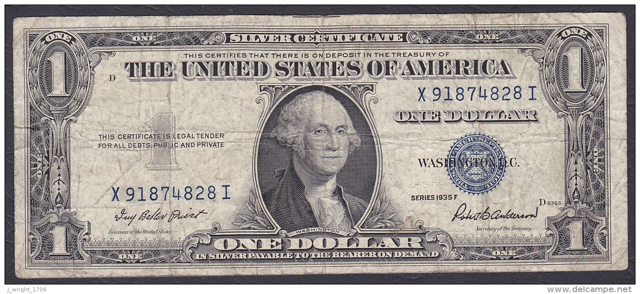 U.S.A/Silver Certificate: - 1 Dollar/P.416D2f (1935F):- F - Silver Certificates – Títulos Plata (1928-1957)