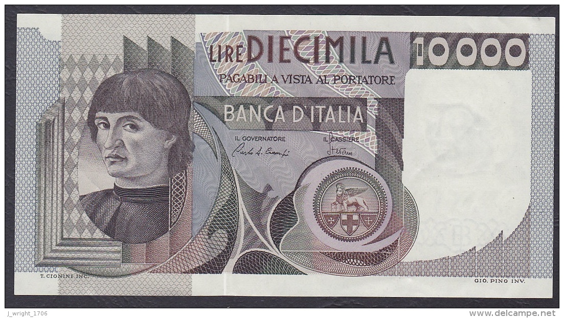 Italy:- 10,000 Lire/P.106b (Ciampi/Stevani/03.11.1982):- EF - 10000 Lire