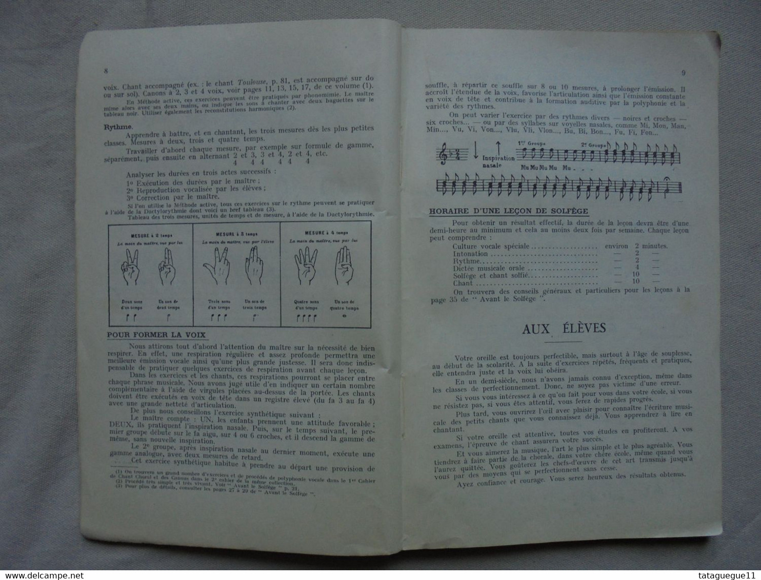 Ancien - Livre Solfège Scolaire Par Maurice Chevais Volume 1 - 1946 - Unterrichtswerke