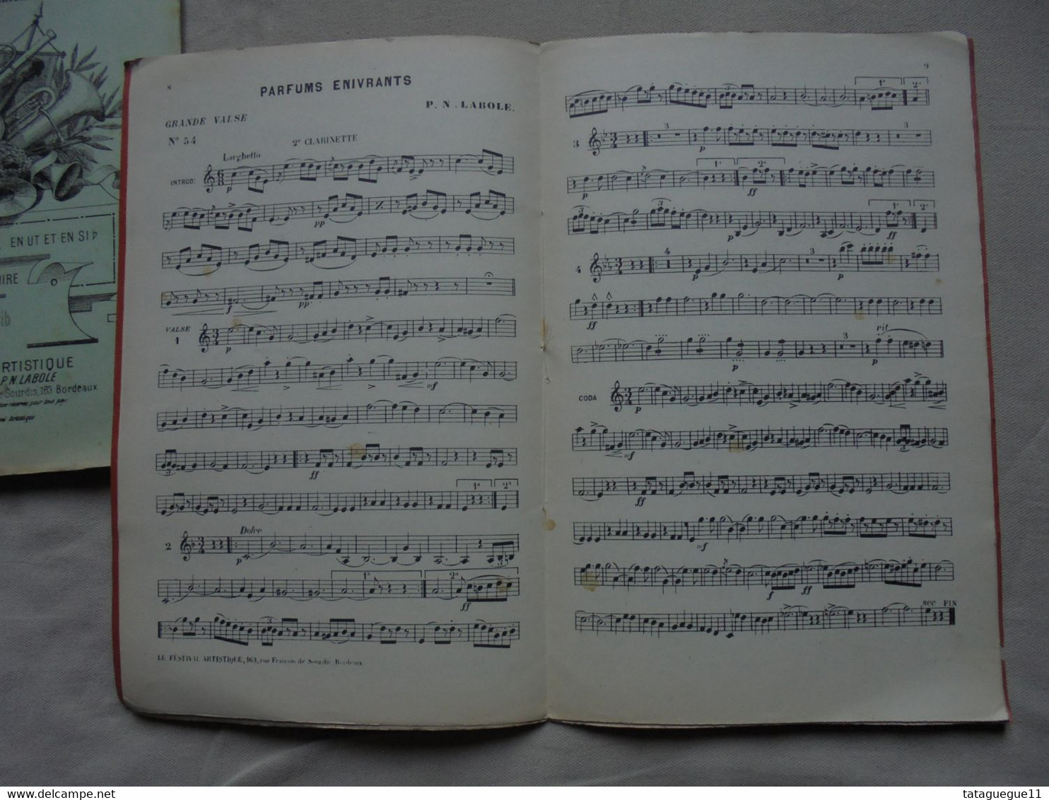 Ancien - 7 partitions instruments Les Succès de la Danse pour orchestre 5e répertoire