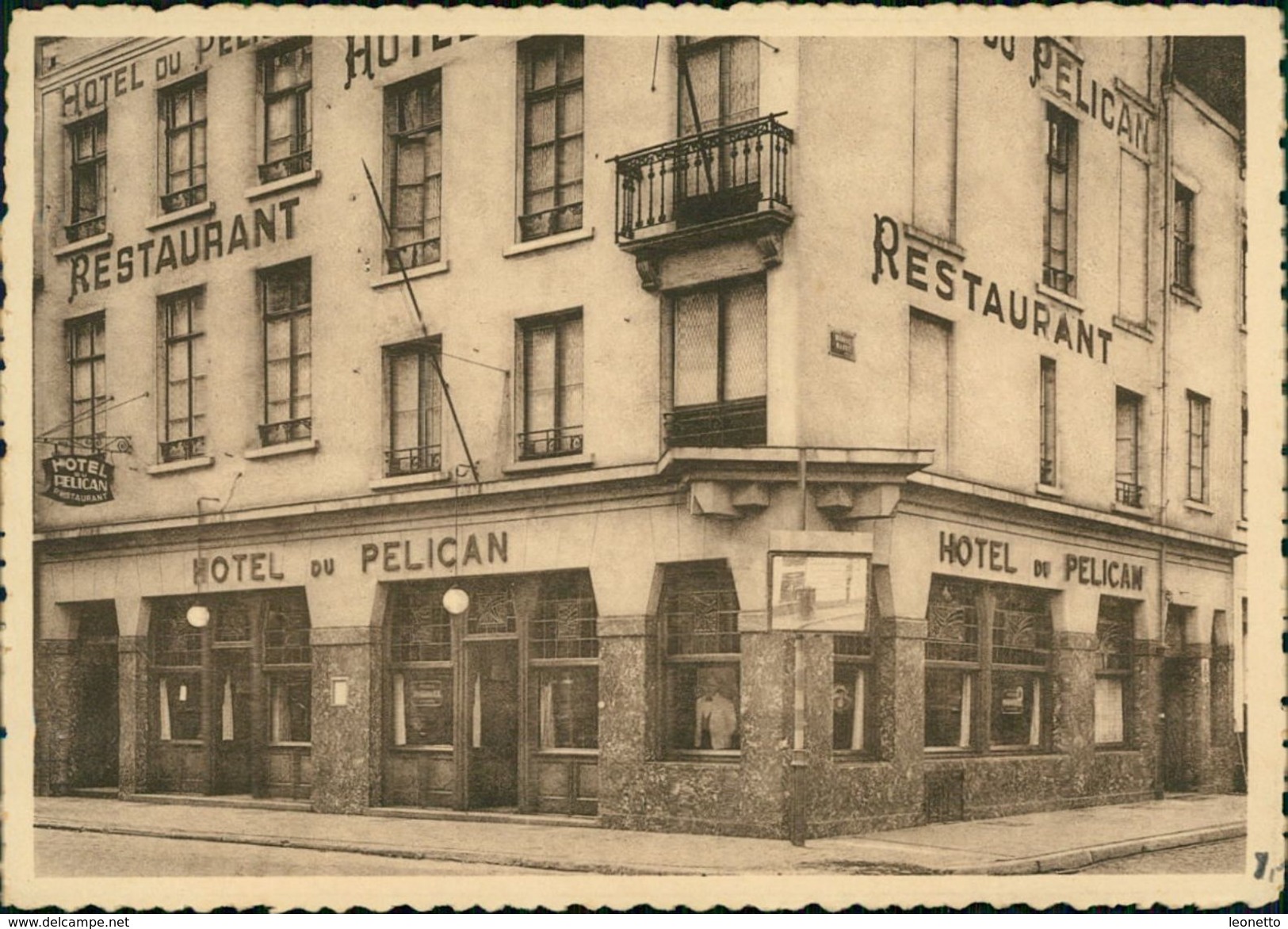 AK Bruxelles Nord, Hotel-Restaurant Du Pélican, Rue Des Croisades, Um 1943 (26247) - Cafés, Hôtels, Restaurants