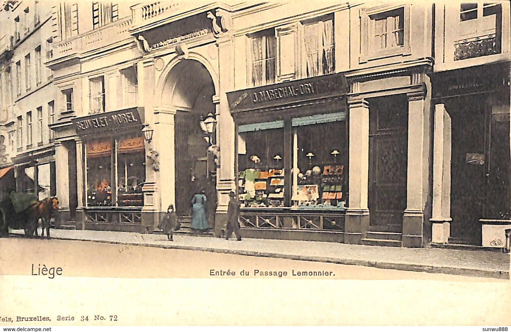 Liège - Entrée Du Passage Lemonnier (animée, Colorisée) - Liege