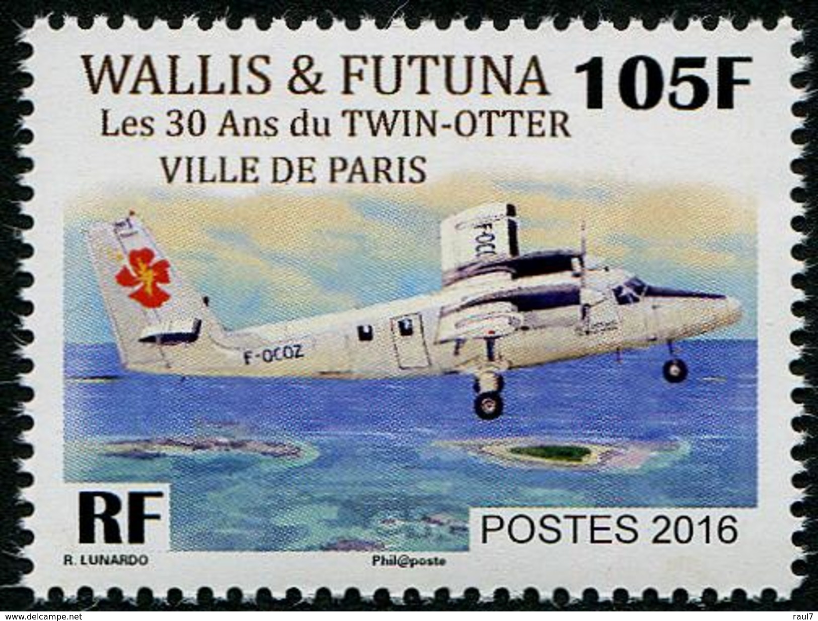 Wallis Et Futuna 2016 - Avion Twin-Otter Ville De Paris - 1 Val Neuf // Mnh - Neufs