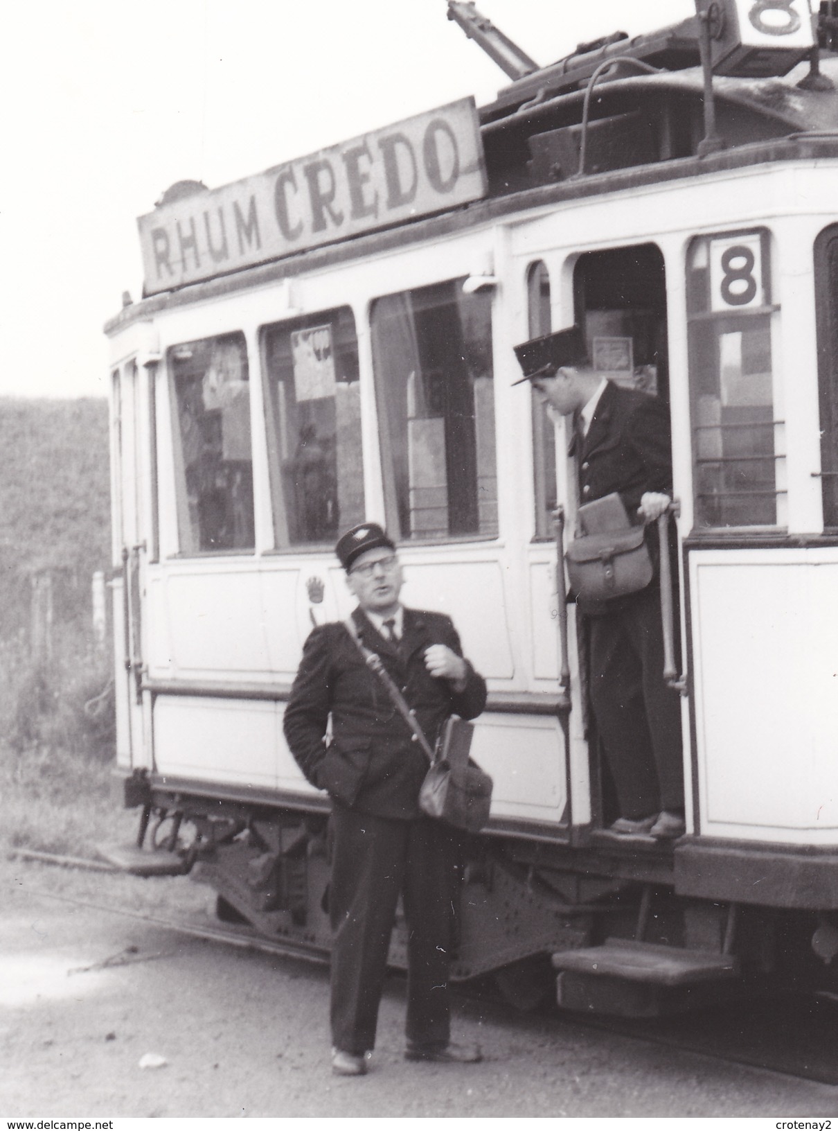 67 Strasbourg Roettig PHOTO Originale Tram Tramway N°108 WACKEN 27/09/1954 VOIR ZOOM Contrôleurs Pub Rhum Credo VOIR DOS - Lieux