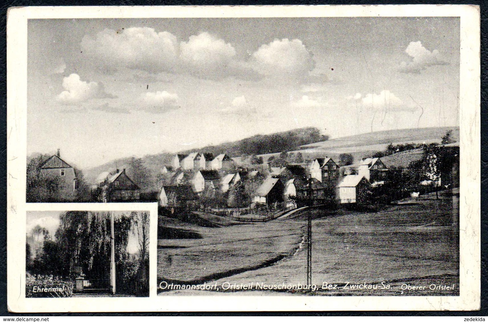 A9123 - Ortmannsdorf OT Neuschönburg Bez. Zwickau - Mit Ehrenmal - Rudolf Herbelt - Zwickau