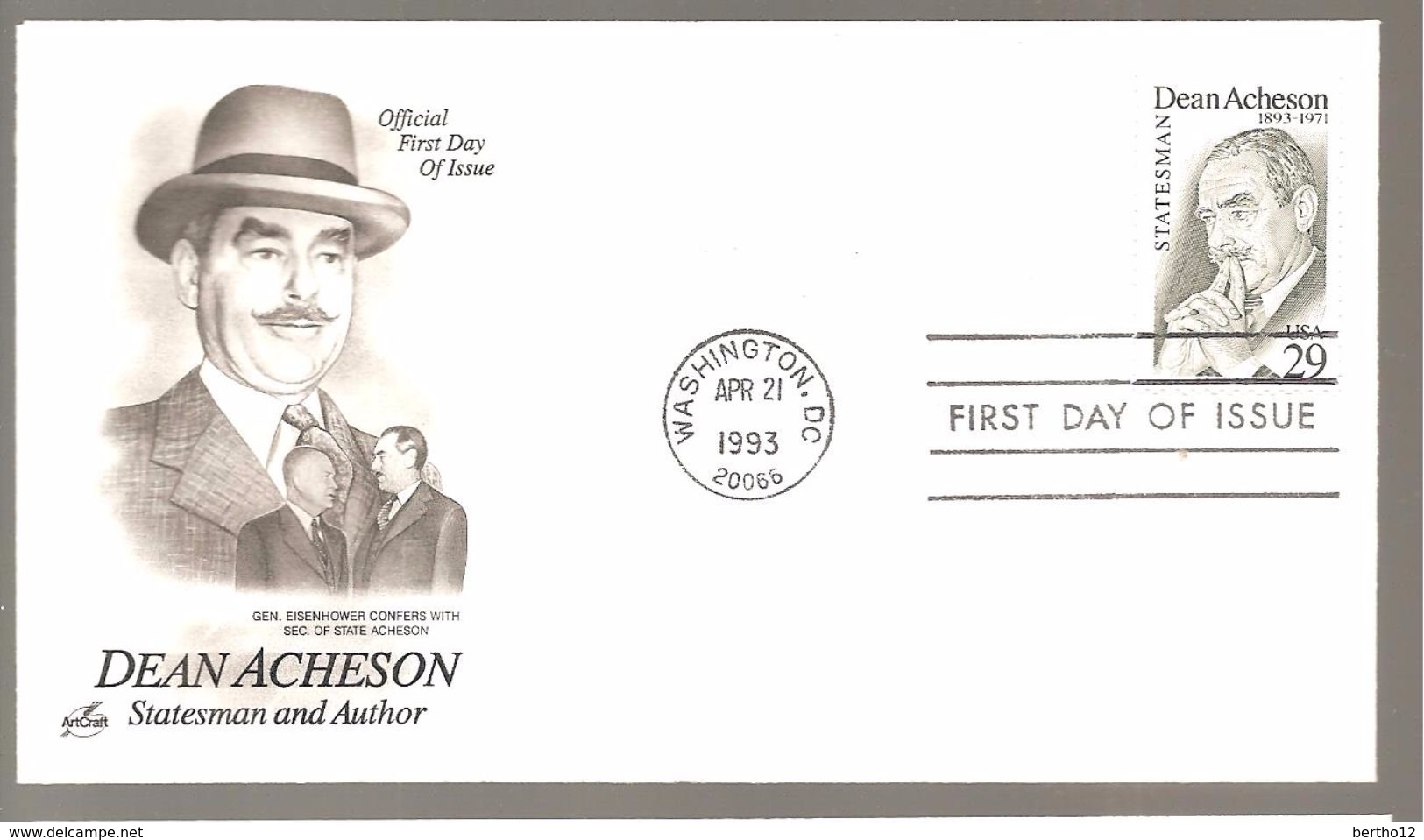 FDC 1993  DEAN ACHESON - 1991-2000