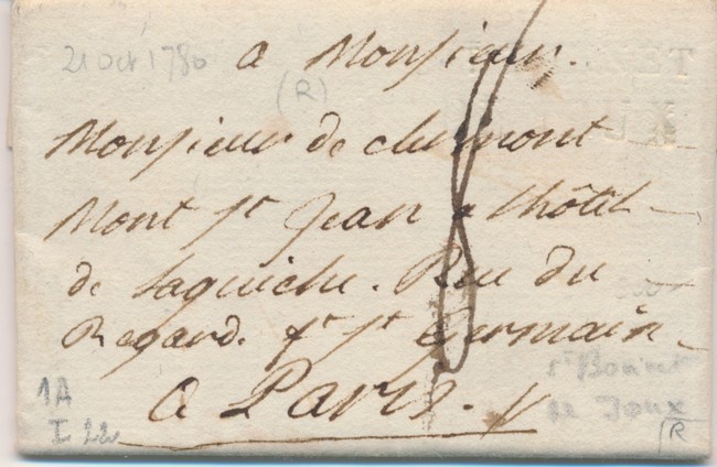 LAC Petite Poste De PARIS - 1785 - 30 Mai - Avec Marque De Boitier, Facteur, Levée, Quantième - TB - 1701-1800: Précurseurs XVIII