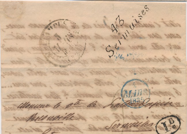 LAC 43 Sermaises - De PARIS - 9/3/1839 - TB - 1801-1848: Précurseurs XIX