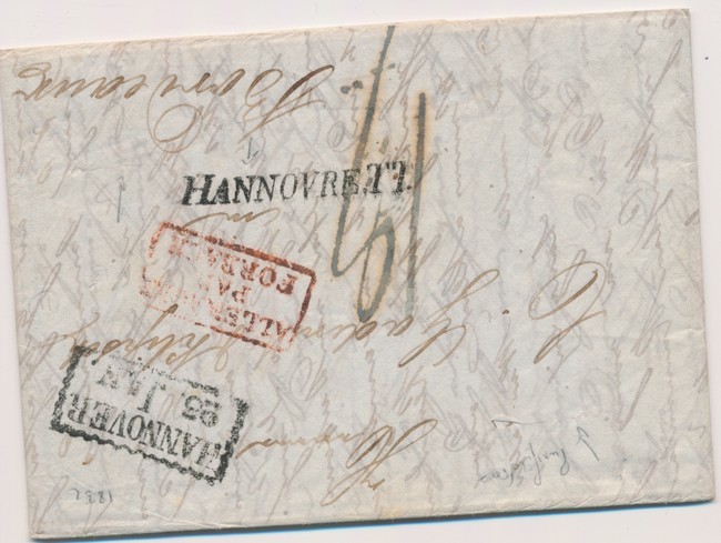 LAC N°15 - Allemagne Par Forbach Rge + Cachet Rect. Hannover (1832) - Lettre Purifiée - Pr Bordeaux - TB - 1801-1848: Voorlopers XIX