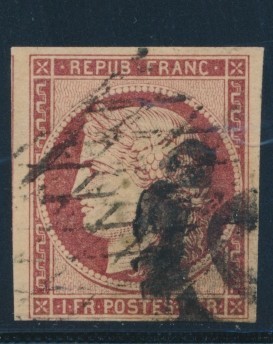 O N°6B - 1F Carmin Brun - Obl. Un Peu Lourde - Sinon TB - 1849-1850 Cérès