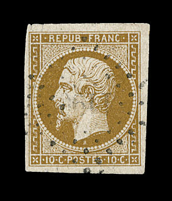 O N°9a - Bistre Brun - Signé Roumet - SUP - 1852 Louis-Napoléon