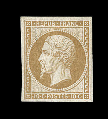 ** N°9c - 10c Bistre - Réimpression - TB - 1852 Louis-Napoléon