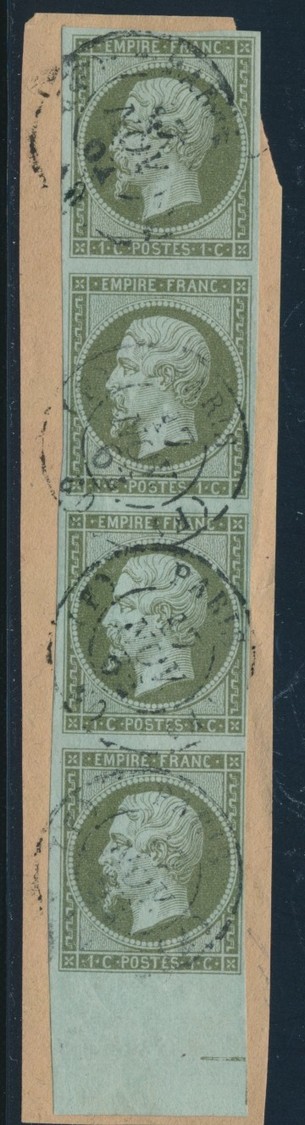 O N°11 - Bloc De 4 - Obl. T15 (4x) - Signé - TB - 1853-1860 Napoléon III