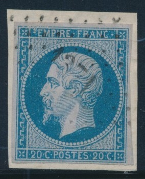 F N°14Ae - Bleu S/lilas - TB - 1853-1860 Napoléon III