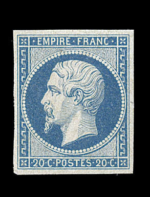 ** N°14Af - 20c Bleu Laiteux - Signé - TB - 1853-1860 Napoléon III