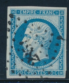 O N°14Ba - Bleu S/vert - TB - 1853-1860 Napoléon III