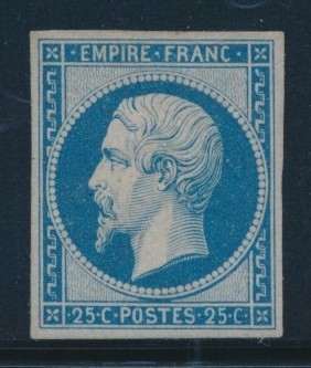 * N°15c - Réimpression Du 25c Bleu - TB - 1853-1860 Napoléon III