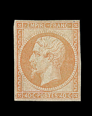 * N°16 - 40c Orange - Signé Thiaude - TB - 1853-1860 Napoléon III