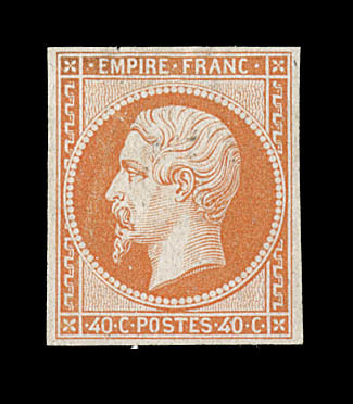 * N°16 - 40c Orange - Signé Brun/Lemaire - TB - 1853-1860 Napoléon III