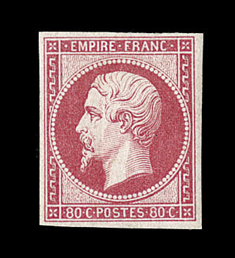 ** N°17B - 50c Rose - Signé Brun - TB - 1853-1860 Napoléon III