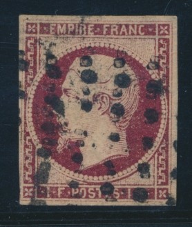 O N°18 - 1F Carmin - Petite Marge à Gauche - B - 1853-1860 Napoléon III